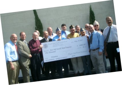 Donation picture to Jewish War Veterans